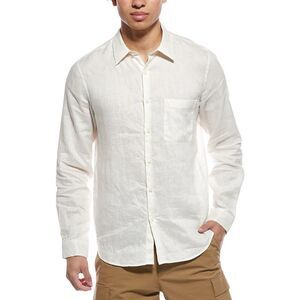 Theory Mens Irving Relaxed Linen Shirt, White